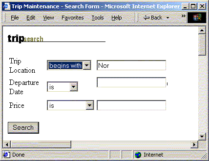 Image shows picture of debugging information appended to the bottom of a form page.