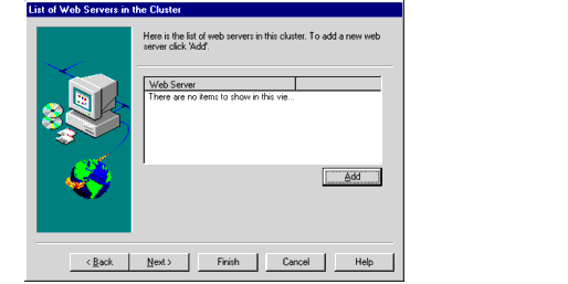 Cluster dialog box